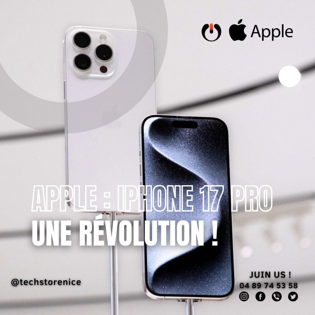 Image d'un iPhone 17 Pro tenu par une main